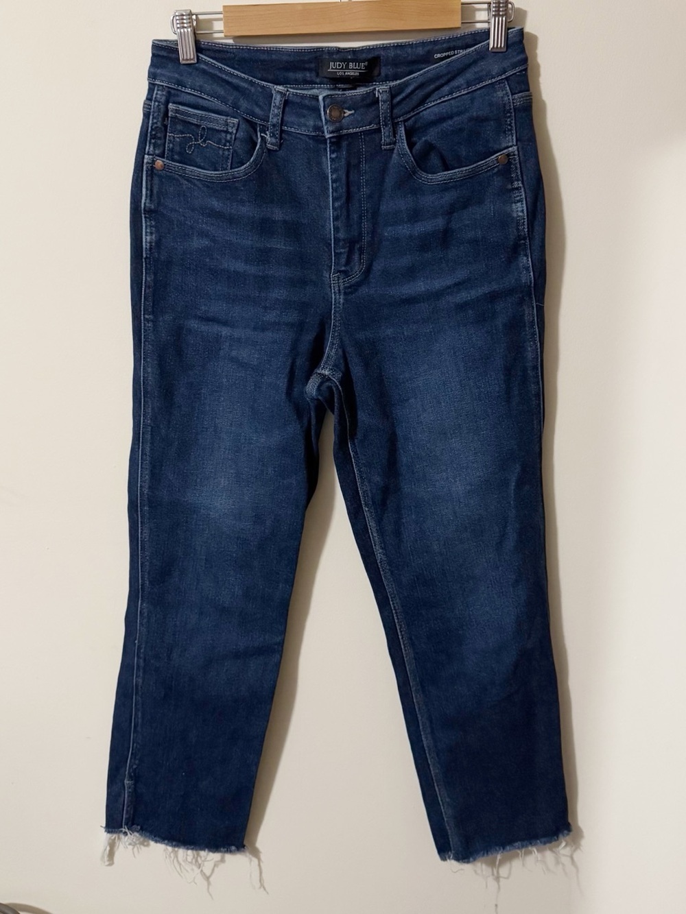 Judy Blue Womens Cropped Straight Jeans Size 7 / 28 Denim